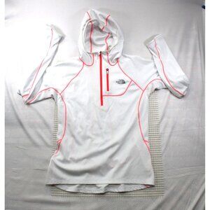 The North Face Womens Medium White & Pink‎ Hooded Pullover Jacket